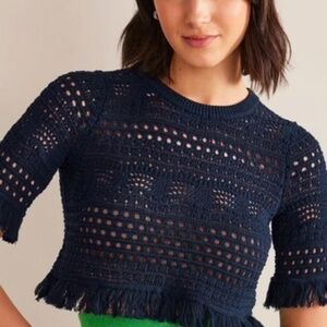 NWT boden crochet top